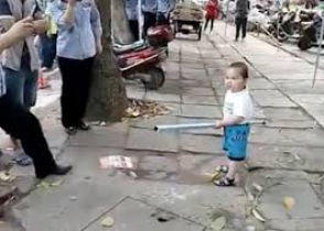 «Не трогайте мою бабушку!» – китайский малыш показал кунг-фу офицерам